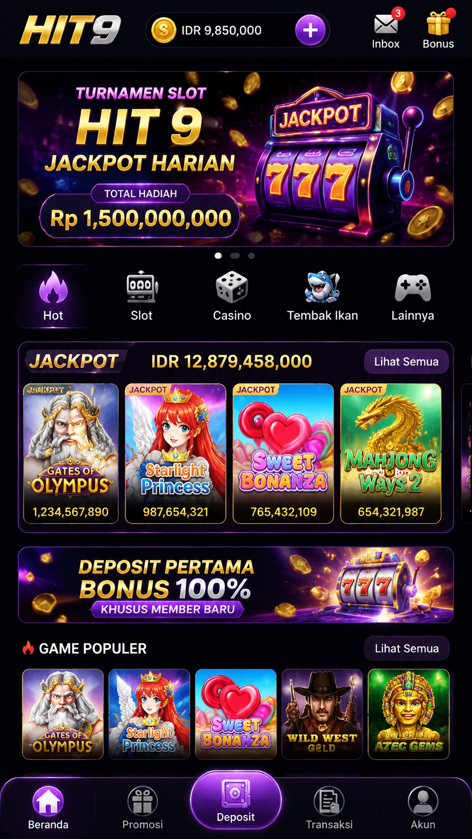 Screenshot 1 hit9